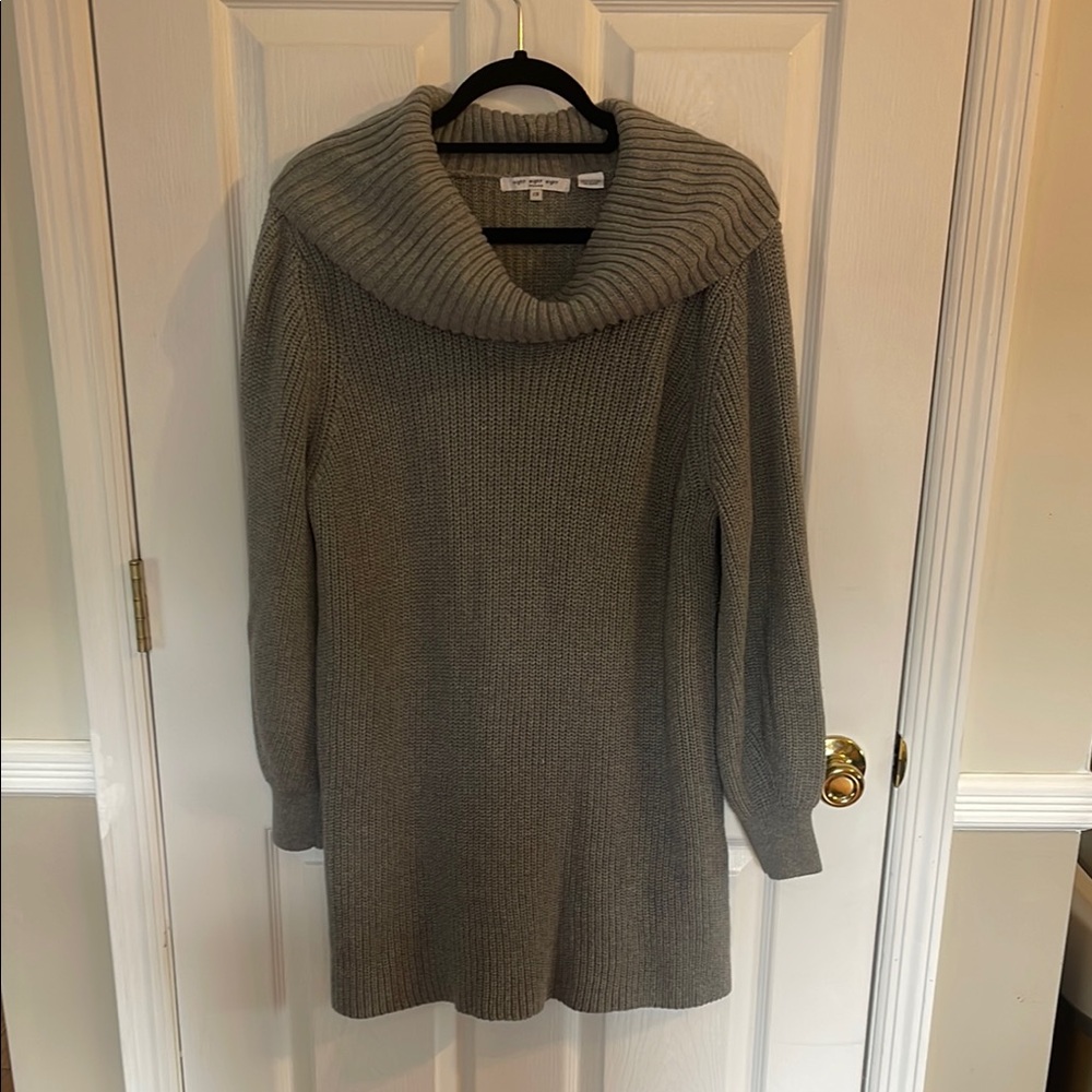 Eight Eight Eight Gray Cowl Neck Sweater Dress